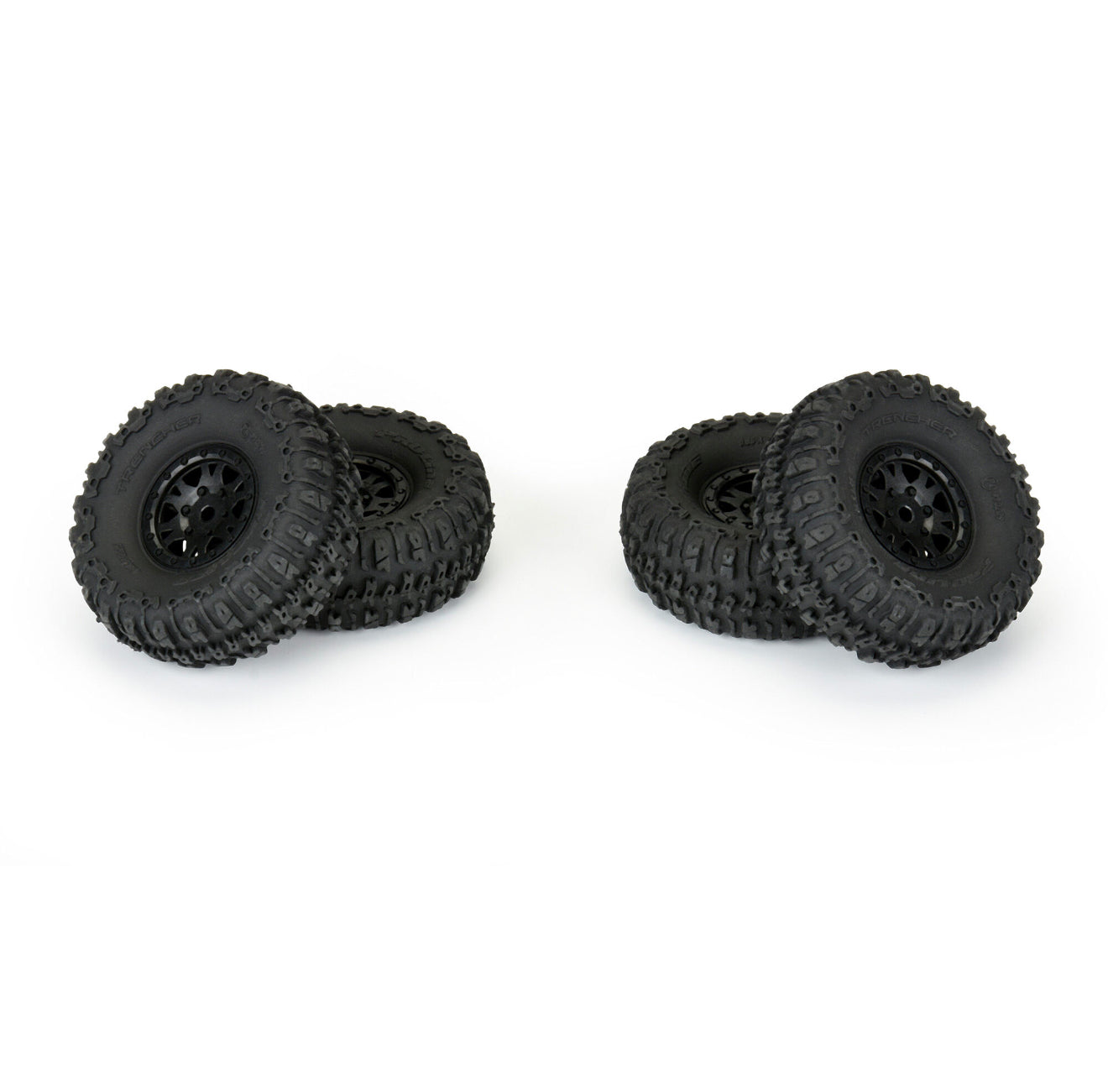 1/24 Trencher Fr/Rr 1.0"  tyres Mounted 7mm Black Impulse (4)