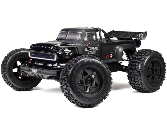 Arrma 1/8 NOTORIOUS 6S V6 4X4 BLX Stunt Truck RTR - BLACK  #C-ARA8611V6T1