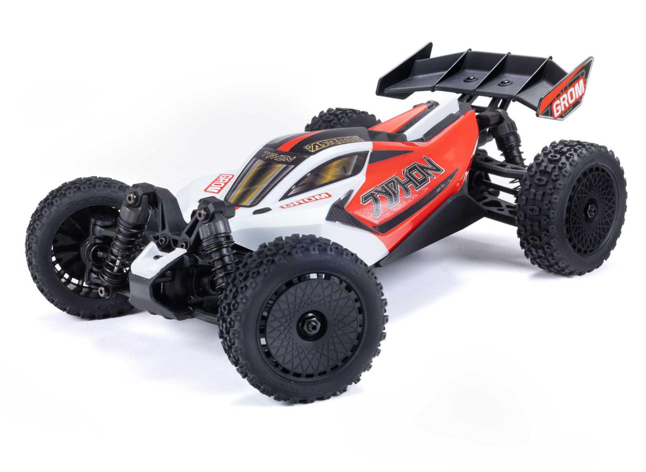 1/18 ARRMA Typhon GROM 4wd Smart RTR w/Lipo Batt/USB Chg Red/White