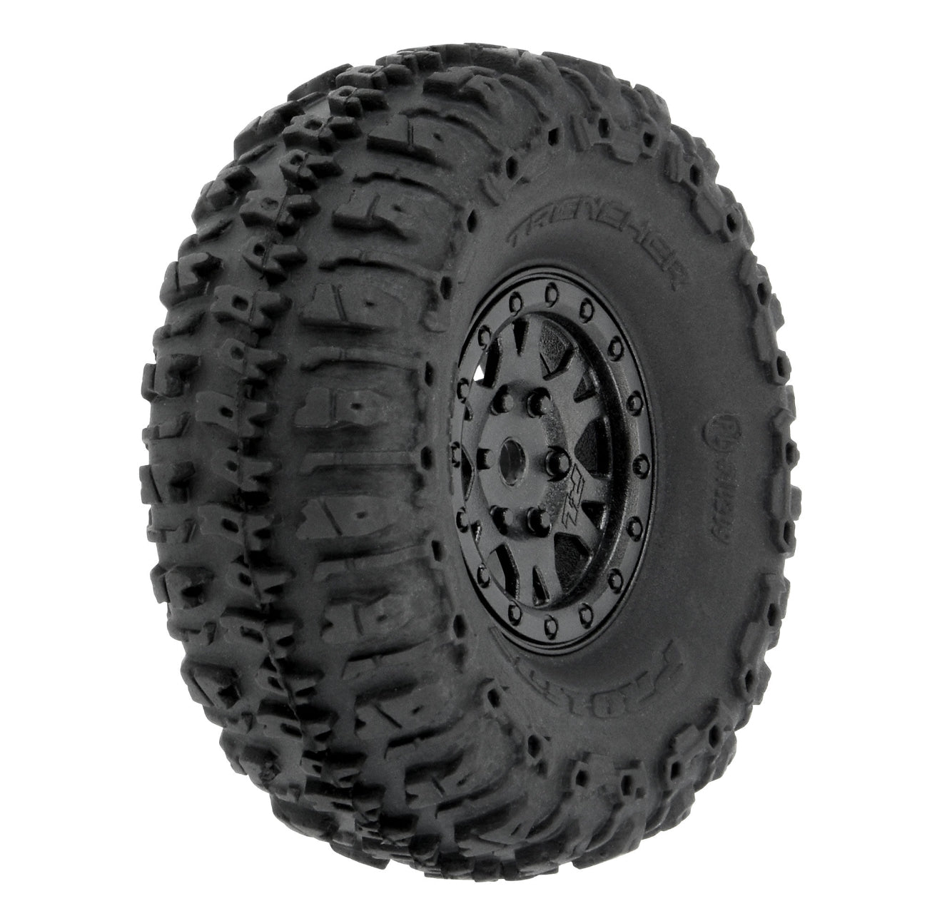 1/24 Trencher Fr/Rr 1.0"  tyres Mounted 7mm Black Impulse (4)