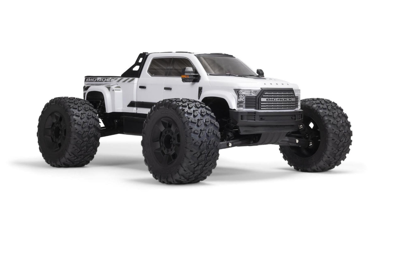 ARRMA BIG ROCK 6S 1/7 4x4 BLX Monster Truck RTR, White