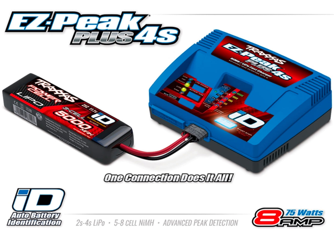 Traxxas EZ-Peak 4s 8A NiMH/ LiPo iD Charger - TRX2981T