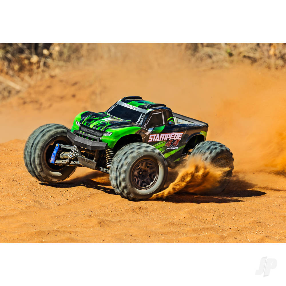 Traxxas Stampede 4X4 BL-2S 1:10 4WD RTR Brushless Electric Monster Truck, Green