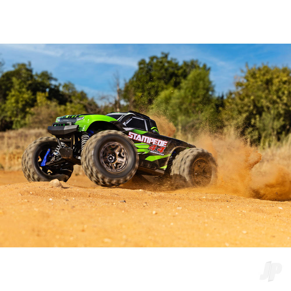 Traxxas Stampede 4X4 BL-2S 1:10 4WD RTR Brushless Electric Monster Truck, Green