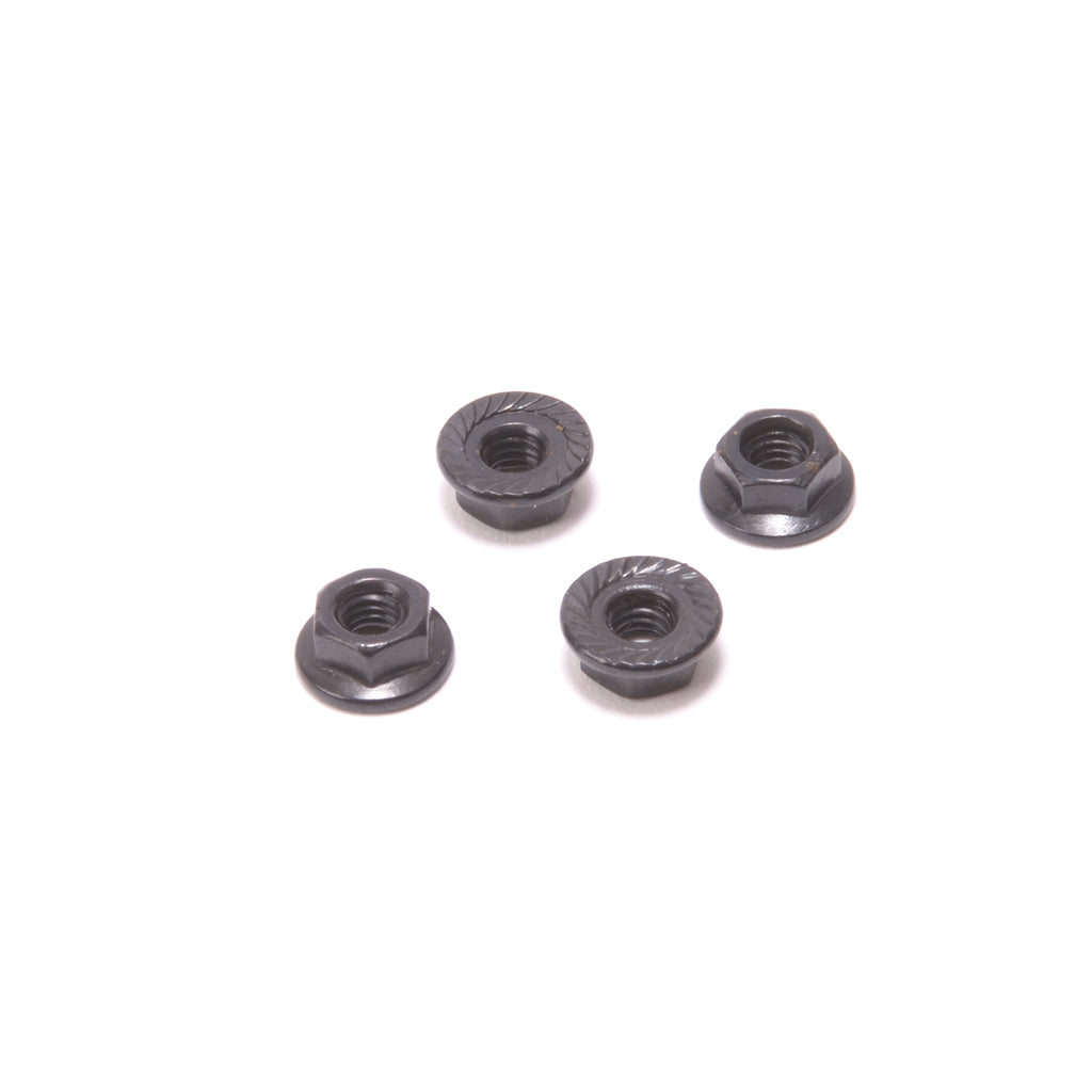 CORE RC - Serrated M4 Steel Black Wheel Nut pk4