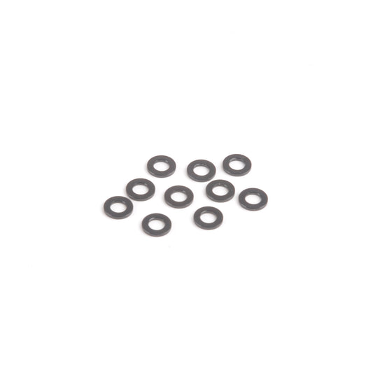 M3 Black Alloy Washers 0.75mm (pk10)