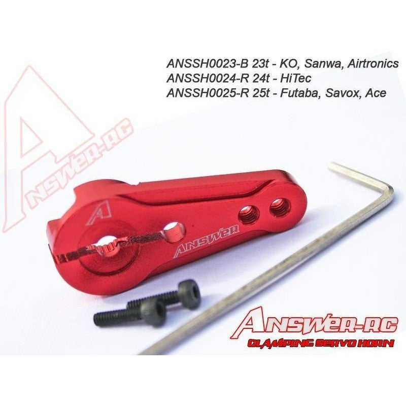 23t Answer-RC Clamping Servo Horn Red