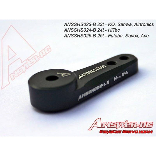 23t Answer-RC Straight Servo Horn Black