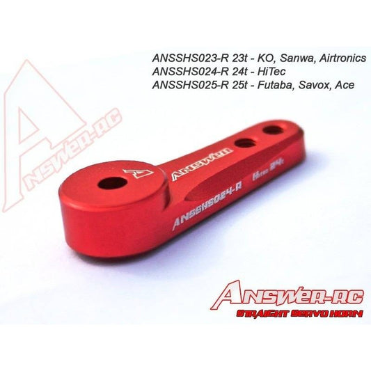 Answer RC v2.0 25t Straight Servo Horn Red