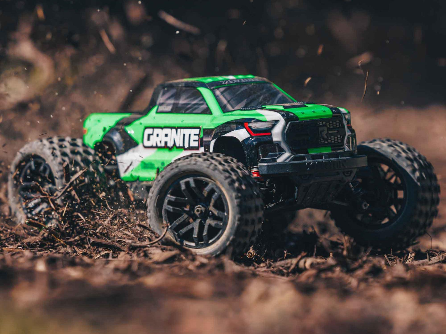 Granite GROM 4wd MT 1/18 RTR Mega w/Lipo Batt/USB Chg Green