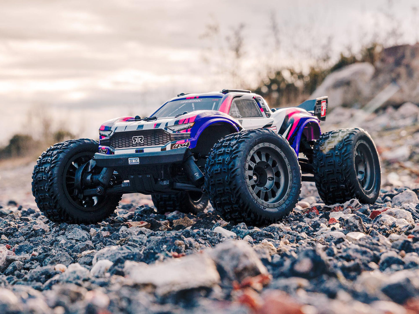 Arrma Vorteks 4X4 3S BLX 1/10 Stadium Truck RTR, Purple