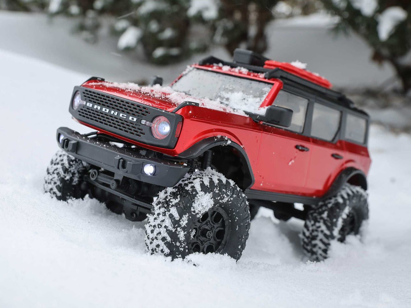 1/24 SCX24 2021 Ford Bronco 4WD Truck Brushed RTR, Red