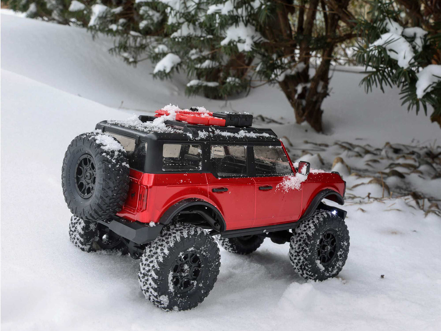 1/24 SCX24 2021 Ford Bronco 4WD Truck Brushed RTR, Red