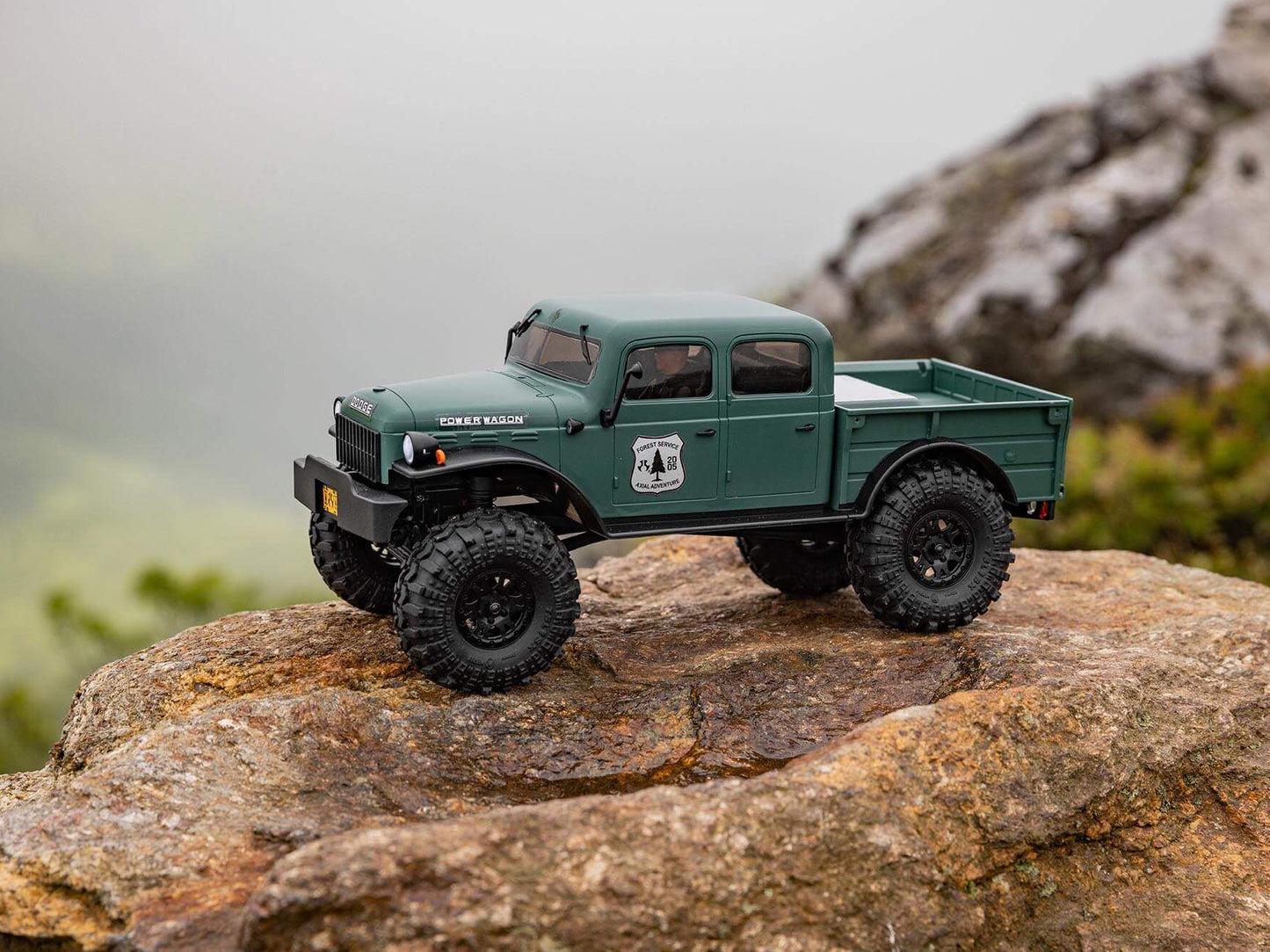 1/24 SCX24 Dodge Power Wagon 4WD Rock Crawler RTR, Green