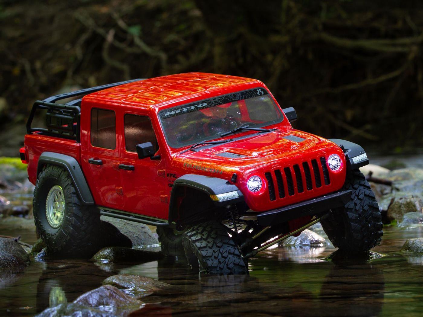 1/10 SCX10III Jeep JT Gladiator with Portals RTR, Red