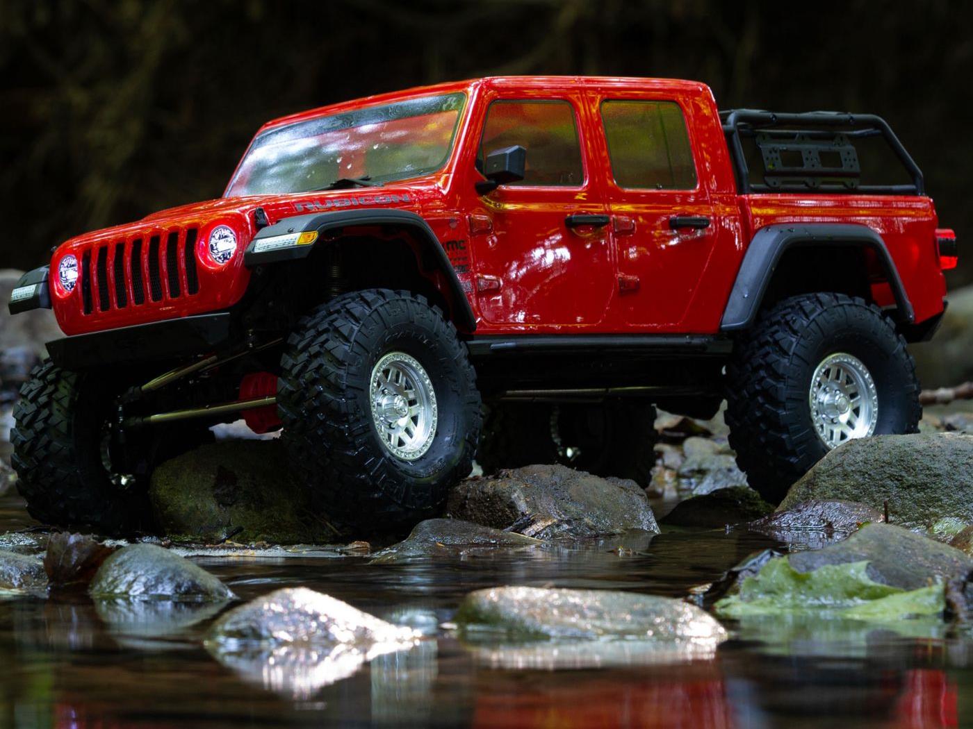 1/10 SCX10III Jeep JT Gladiator with Portals RTR, Red