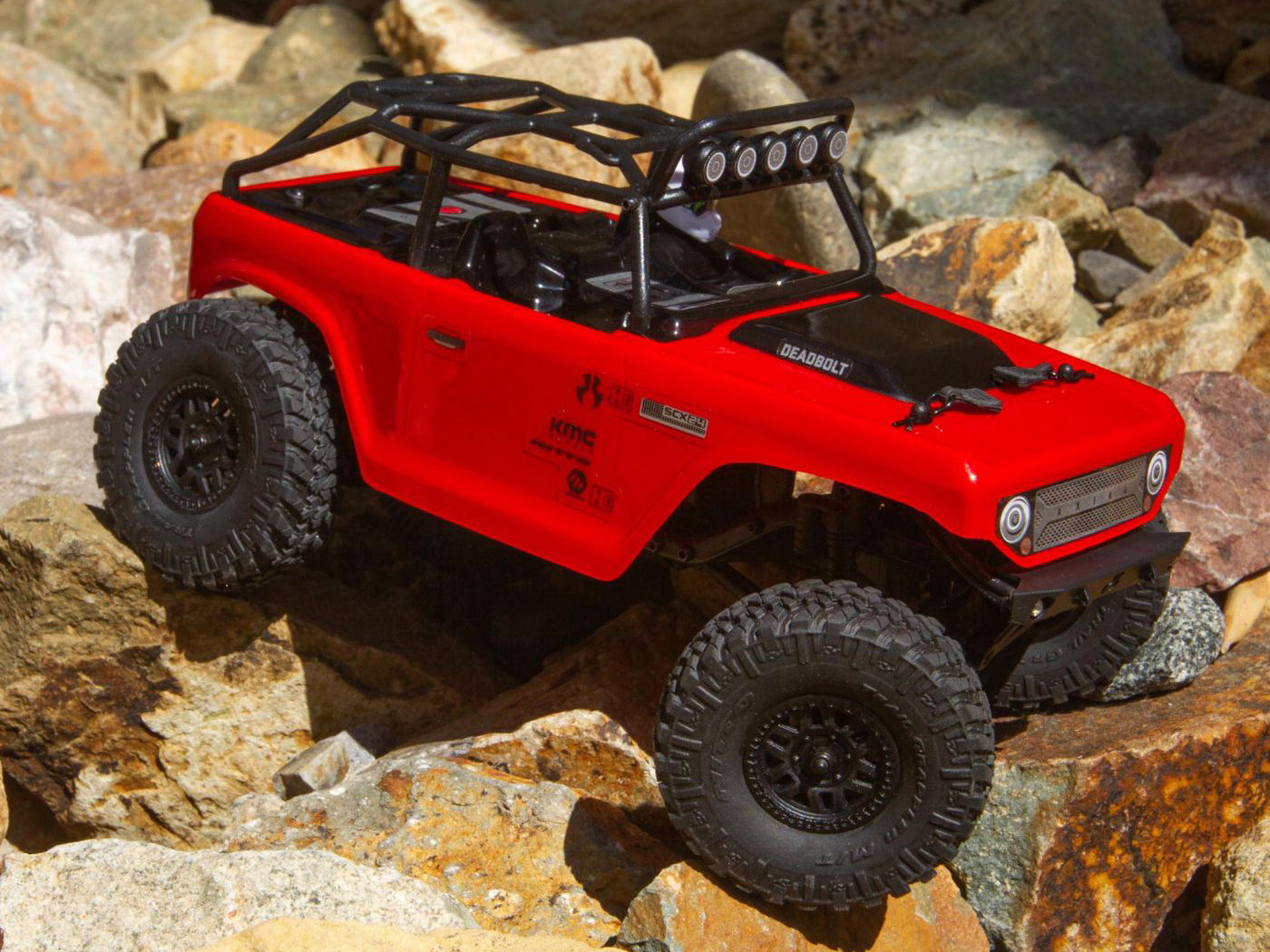 SCX24 Deadbolt 1/24th Scale Elec 4WD - RTR, Red