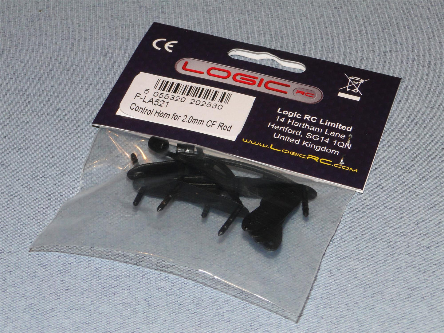 Control Horn for 2.0mm CF Rod (Pk4)