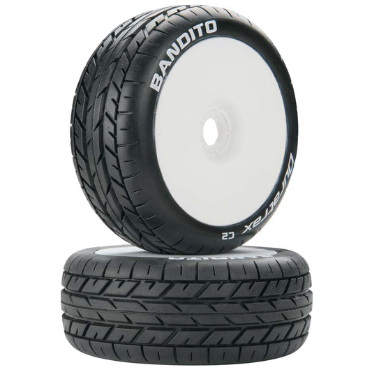 Bandito 1/8 Buggy Tire C2 Mounted White (2)