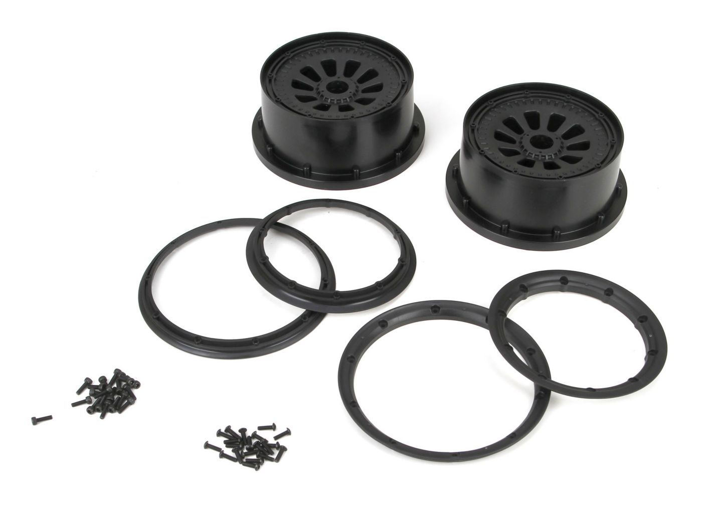 Wheel & Beadlock Set, Black (2), 5T