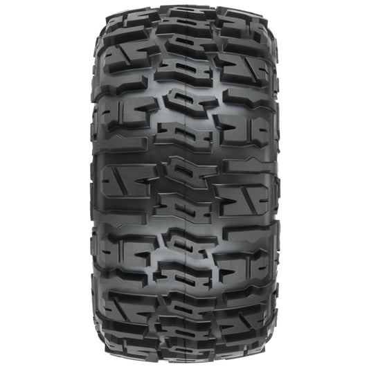 1/8 Trencher LP F/R 3.8" MT  tyres Mounted 17mm Blk Raid (2)