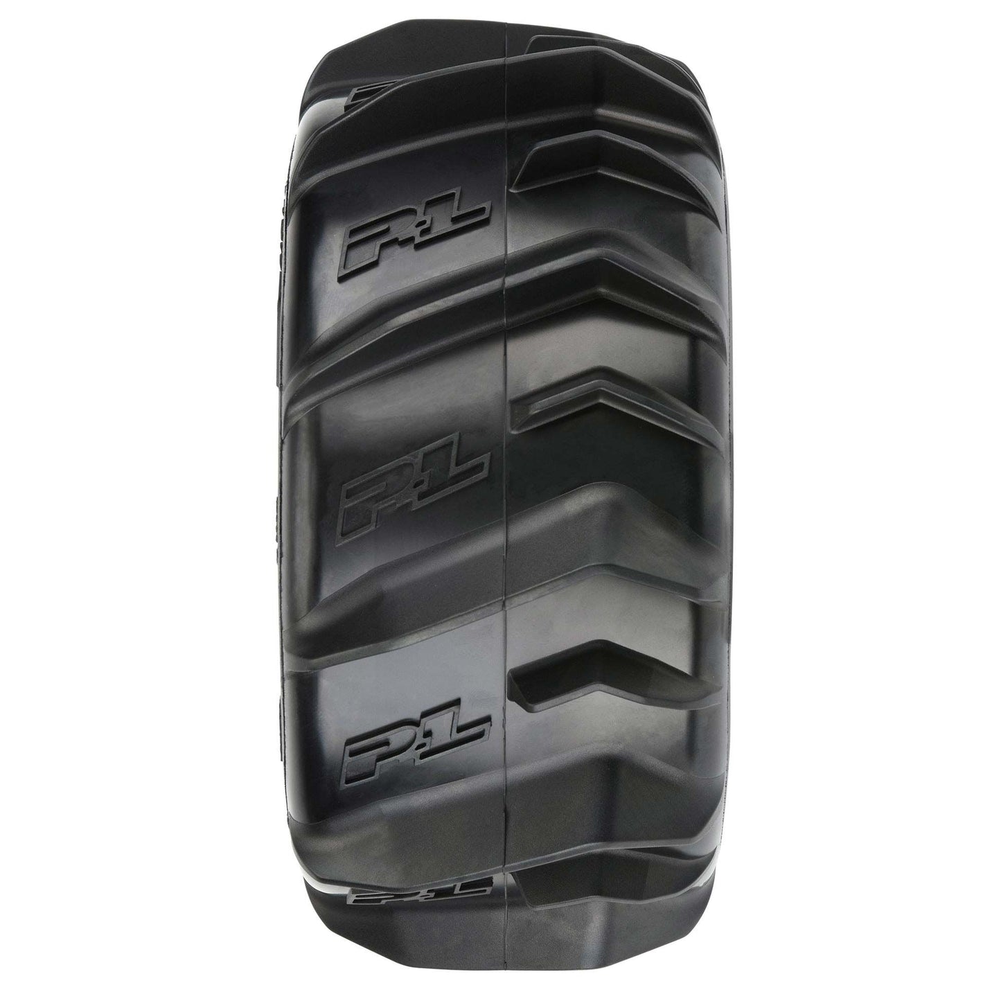 1/8 Dumont F/R 3.8" MT  tyres Mounted 17mm Blk Raid (2)