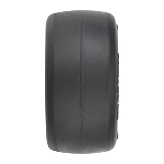 1/16 Reaction Rear  tyres MTD 8mm Black/Silver (2): Losi Mini