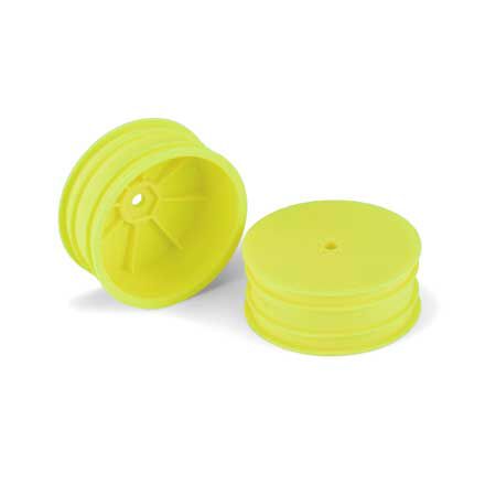 1/10 Velocity 2WD Front 2.2" 12mm Buggy Whls (2) Yellow: TLR