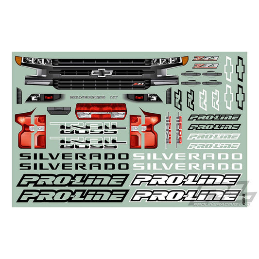 1/10 2019 Chevy Silverado Z71 Trail Boss Clear Body: Stamped