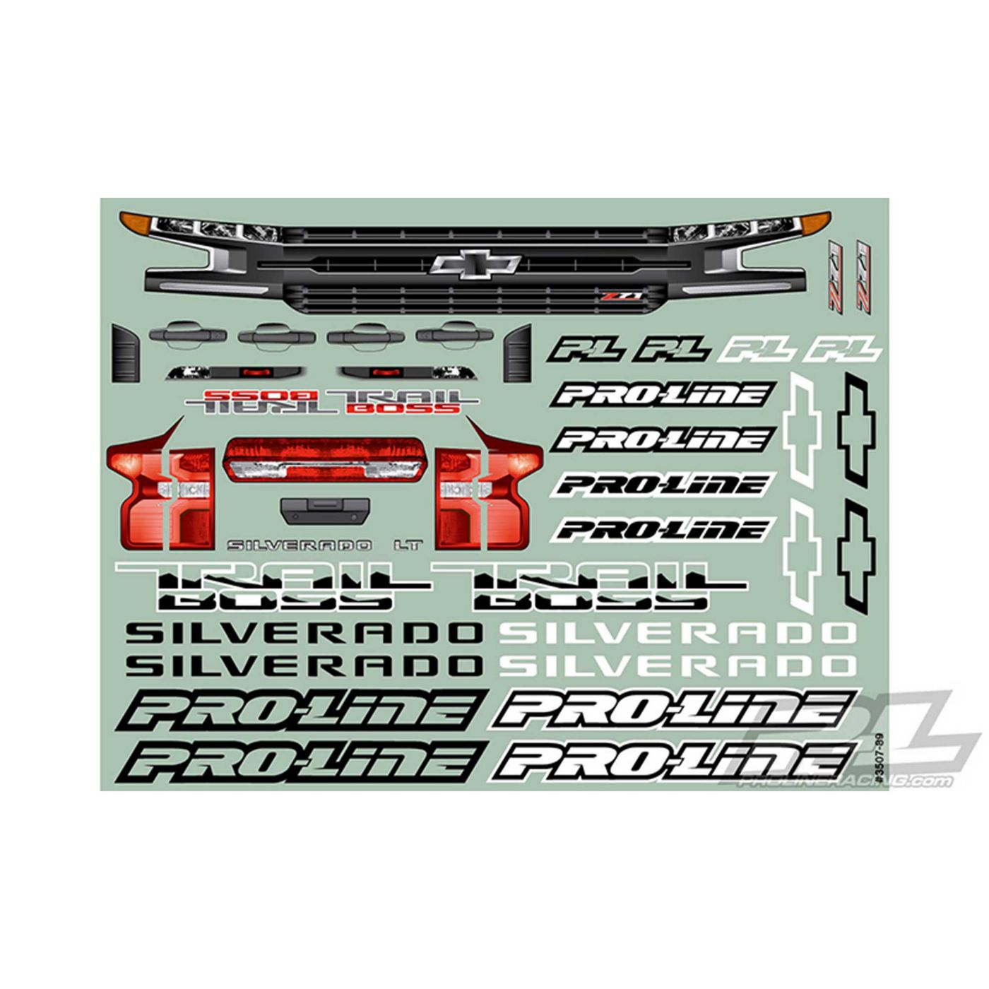 1/5 Pre-Cut 2019 Chevy Silverado Z71 Trail Boss Clear Body: