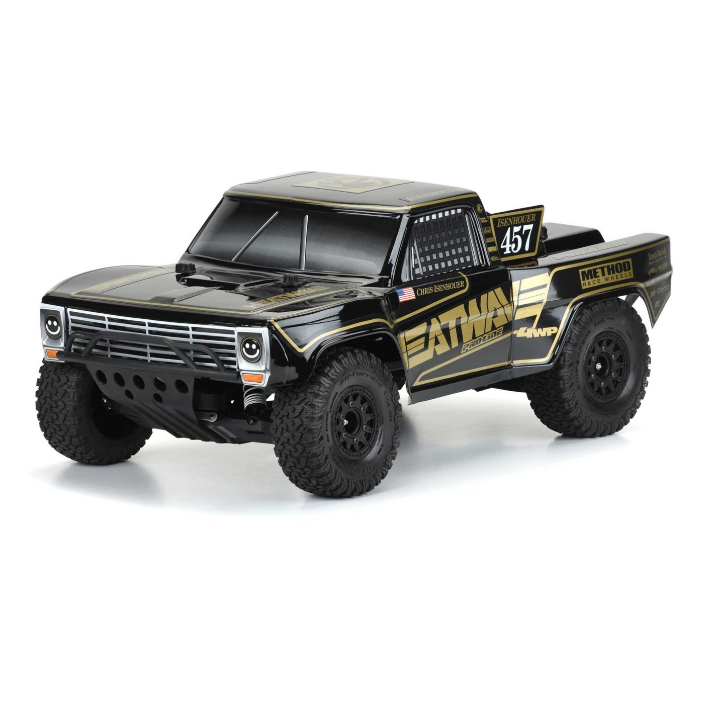 1/10 Pre-Cut 1967 Ford F-100 Heatwave Black Body: Short Cour