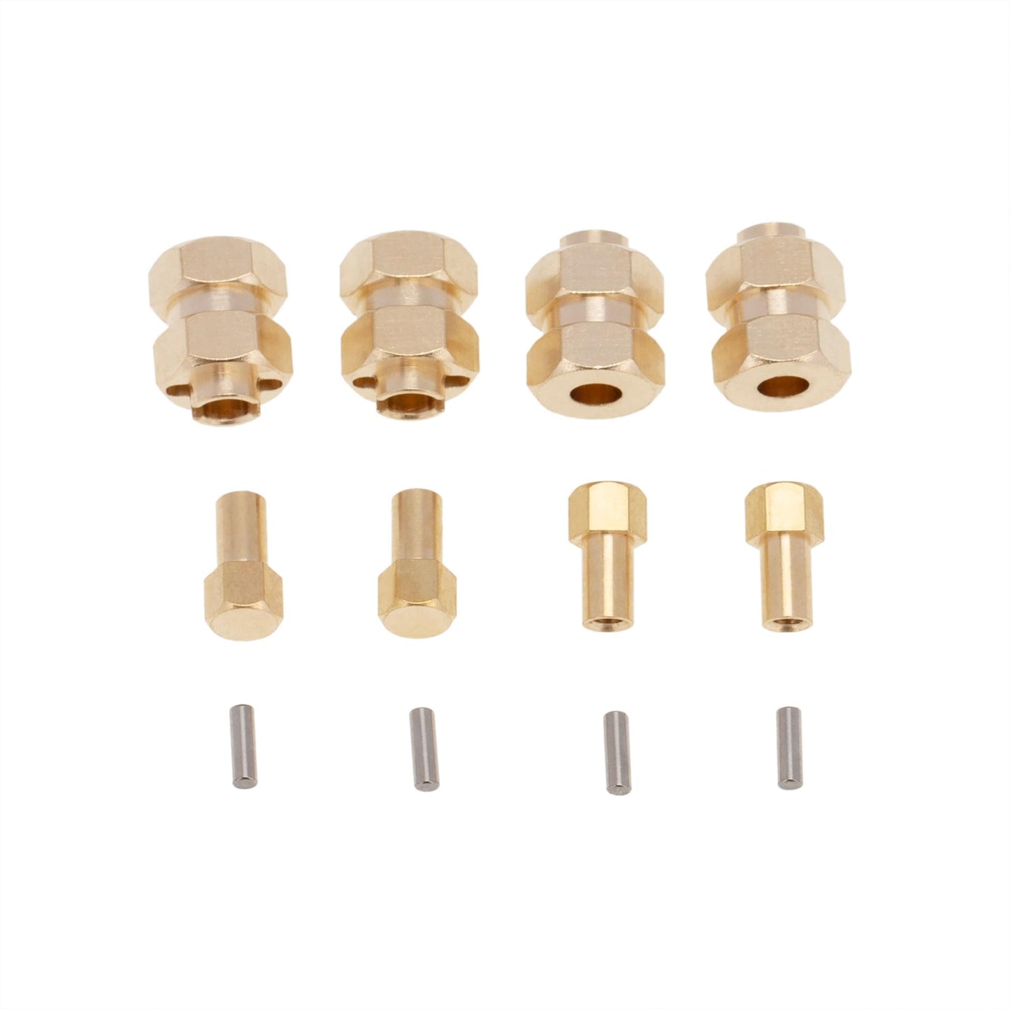 Wheel Extender 4pcs Brass +4mm (AX/SCX24)