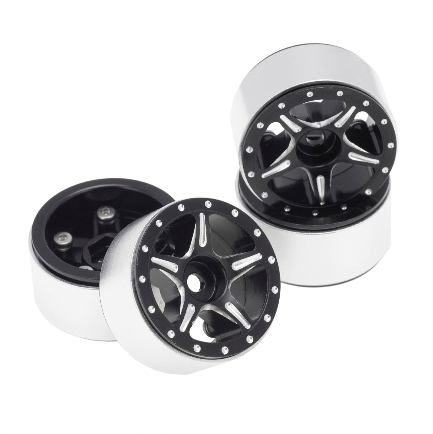 5 Spoke B'lock Alum Wheels 4pcs SCX24