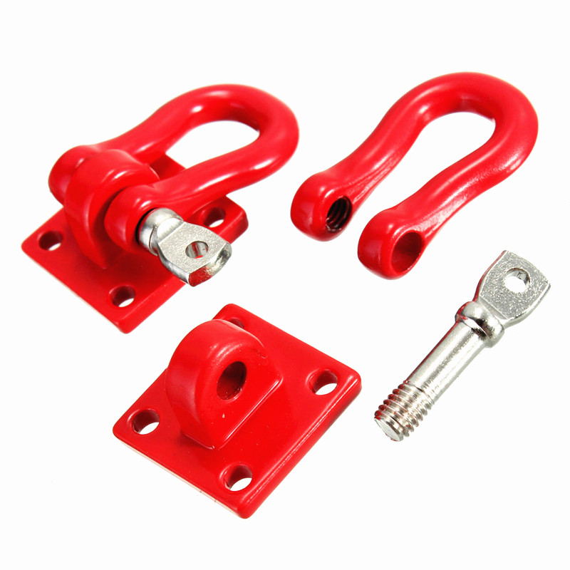 Trailer Shackle w/mounting bracket 1/10th Red (Pk2)