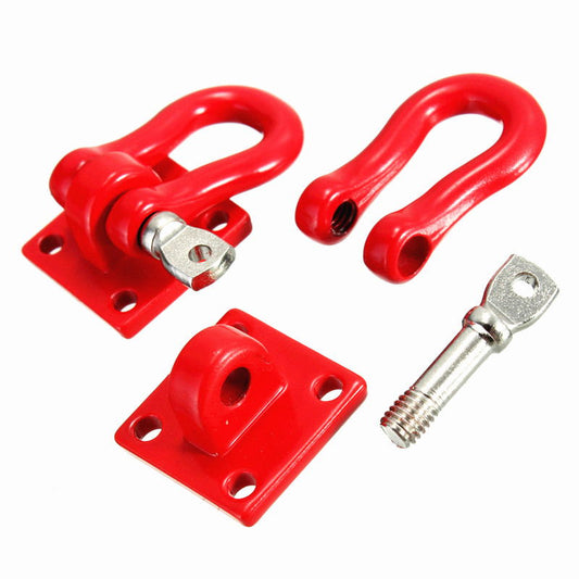 Trailer Shackle w/mounting bracket 1/10th Red (Pk2)