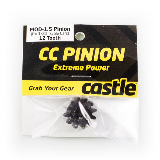 CC PINION 12 Tooth - MOD1.5, 8mm shaft (for use with CMIR075