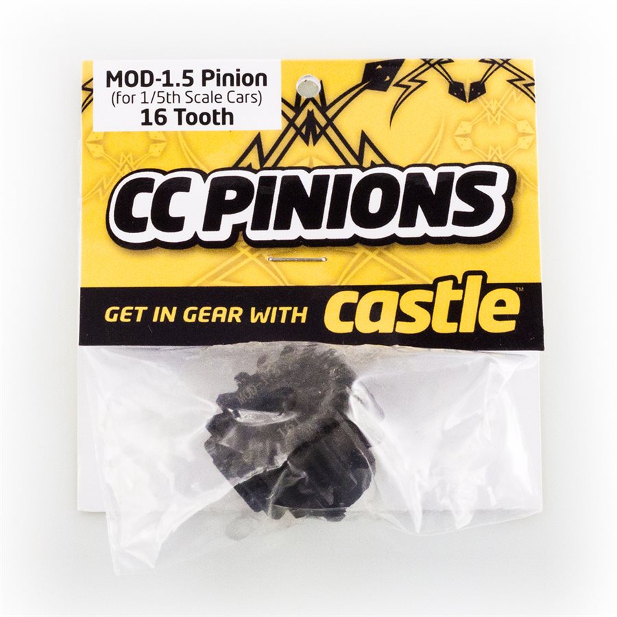 CC PINION 16 Tooth - MOD1.5, 8mm shaft (for use with CMIR075