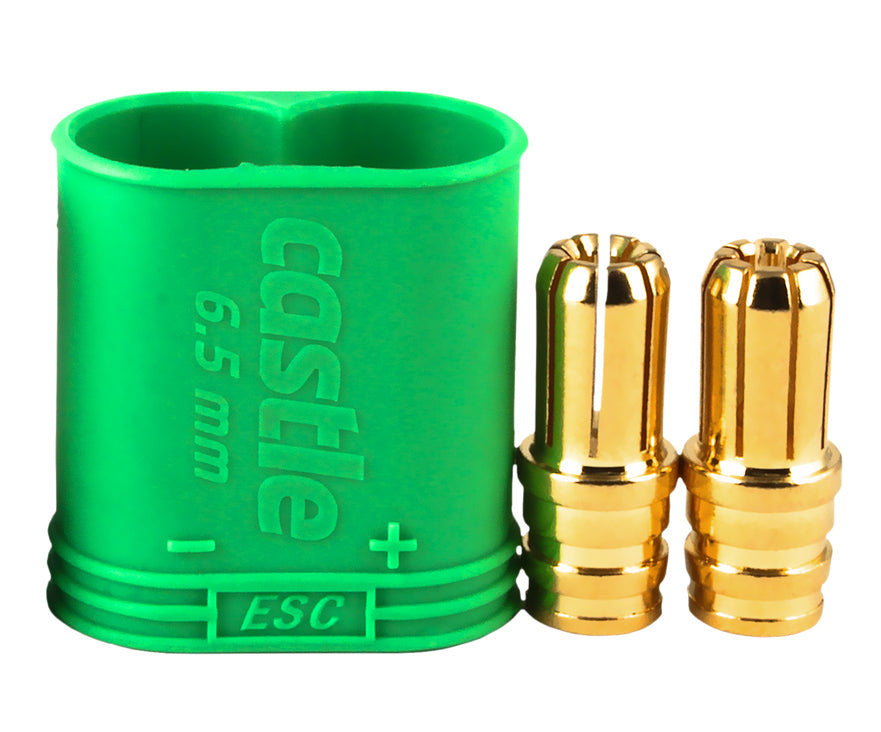 Castle Polarized Bullet Conn Male, 6.5mm Pk3