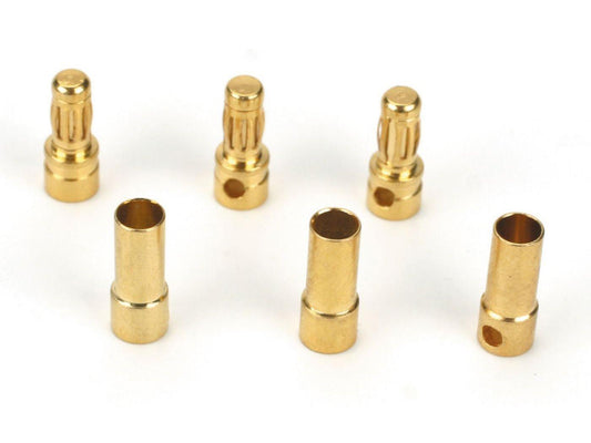 Gold Bullet Connector Set, 3.5mm (3)