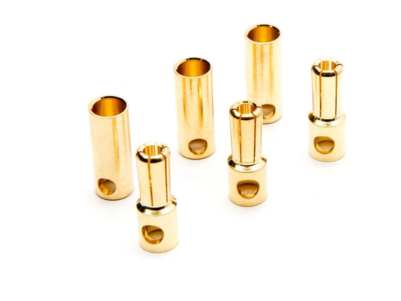 Gold Bullet Connector Set, 5.5mm (3)