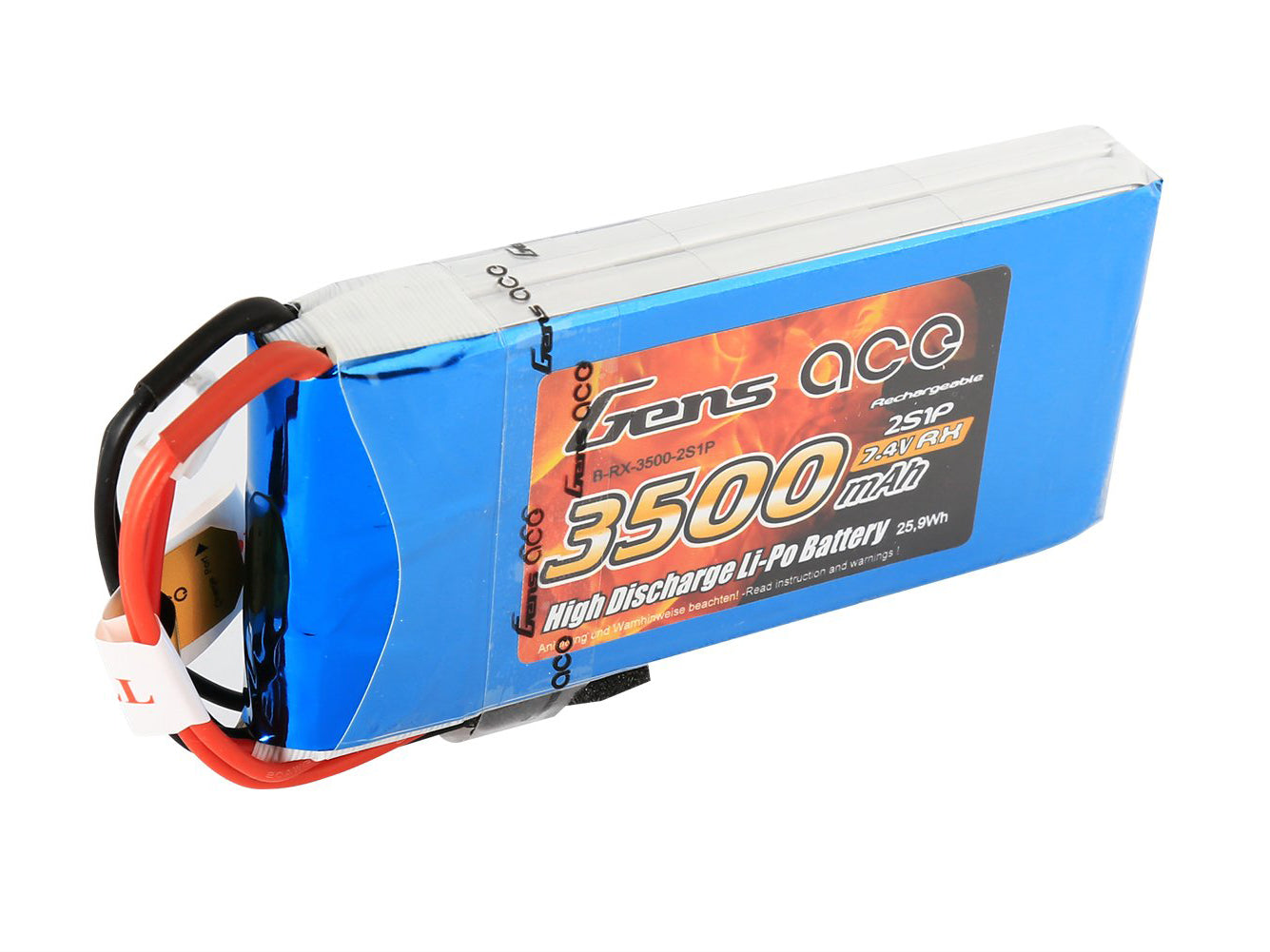 Li-Po 2S 7.4V 3500mAh Rx with Futaba