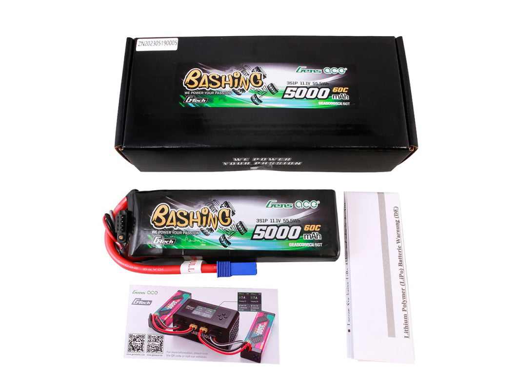 Li-Po Car G-Tech 3S 11.1V 5000mAh 60C Bashing with EC5