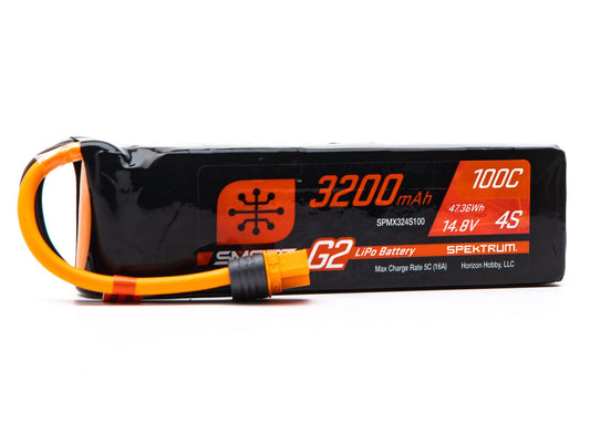 14.8V 3200mAh 4S 100C Smart G2 LiPo Battery: IC3