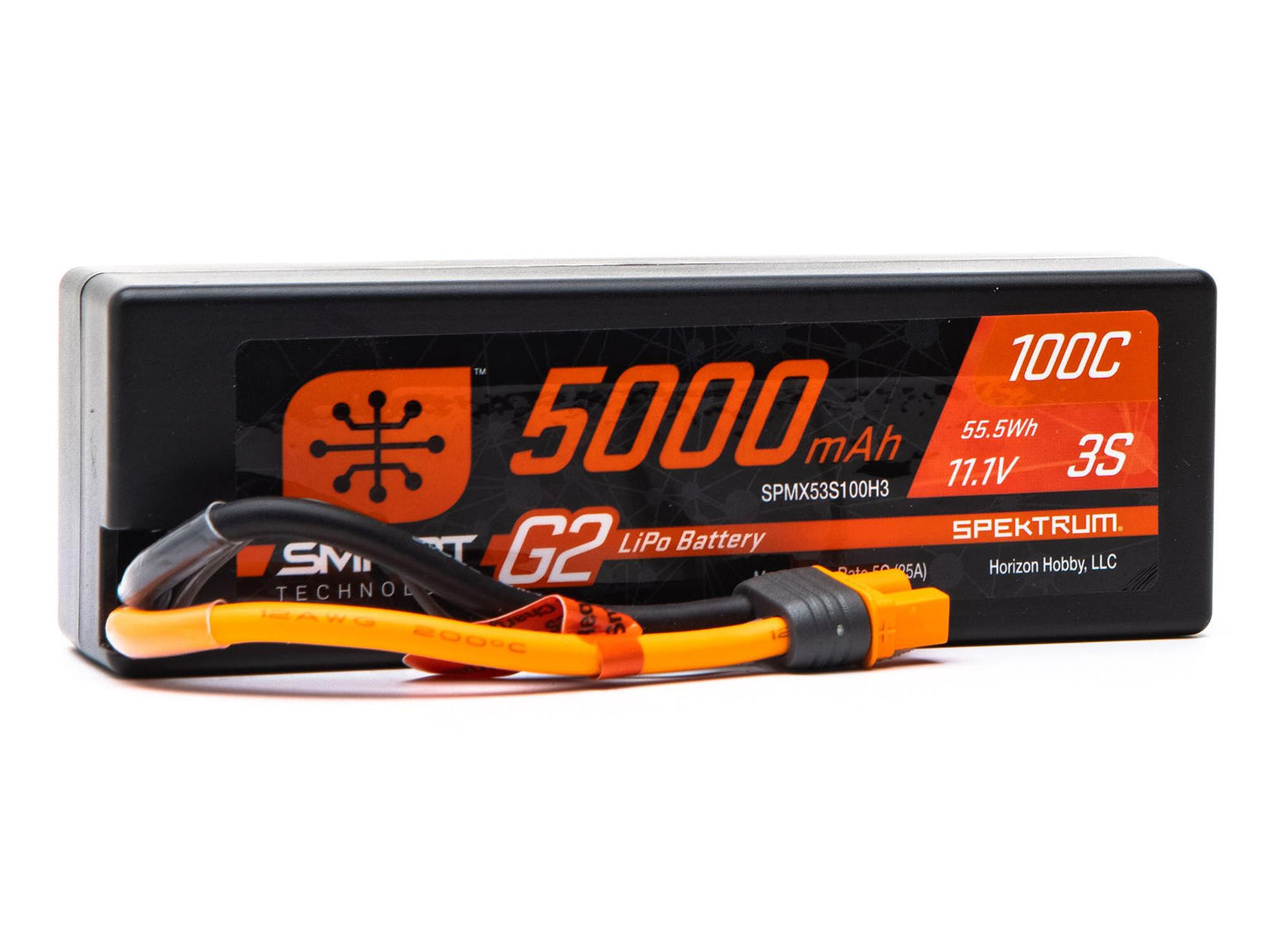 11.1V 5000mAh 3S 100C Smart G2 Hardcase LiPo Battery: IC3