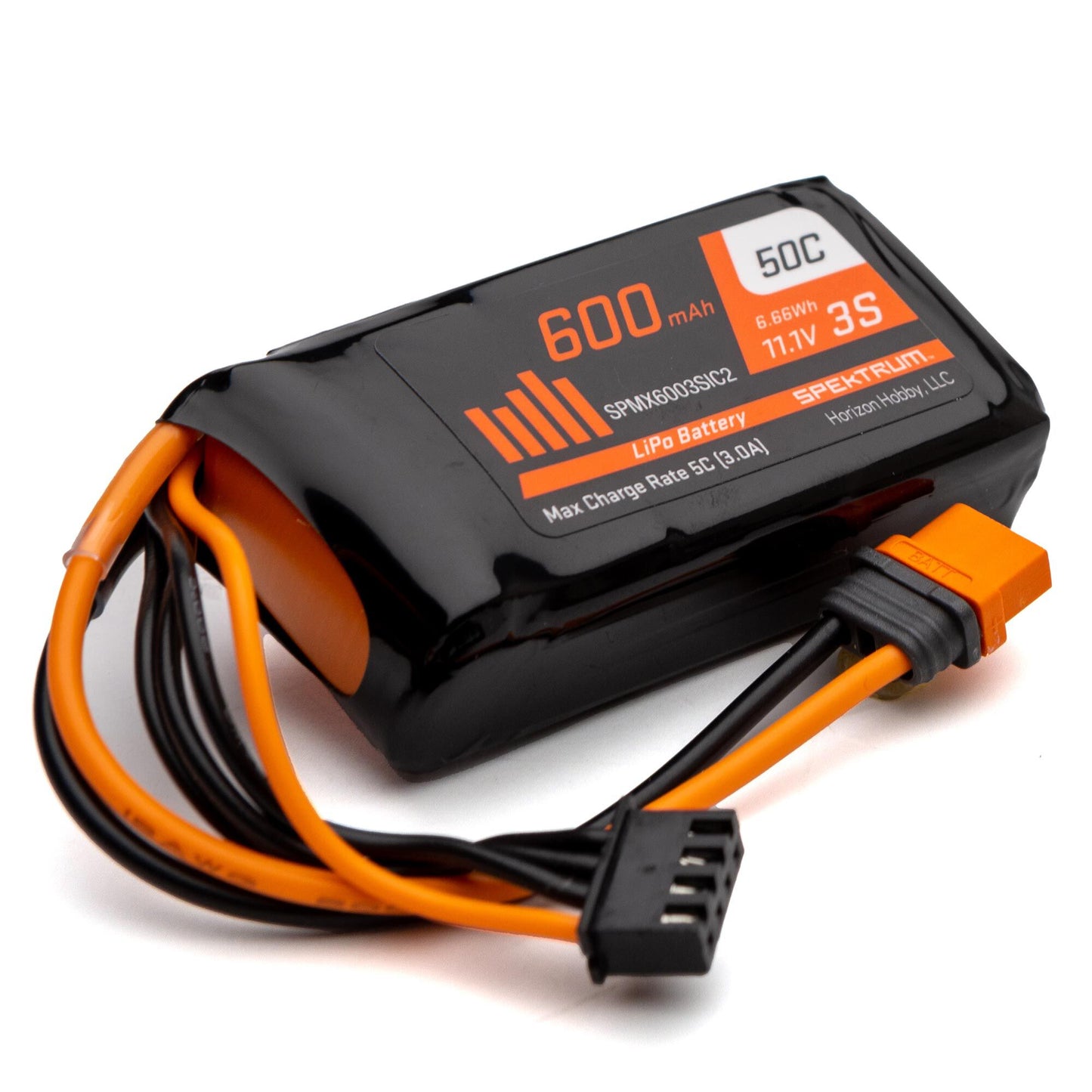 11.1V 600mAh 3S 50C LiPo Battery: IC2