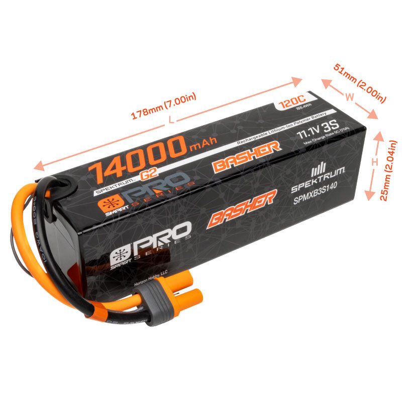 11.1V 14000mAh 3S 120C Smart G2 Pro Basher LiPo: IC5