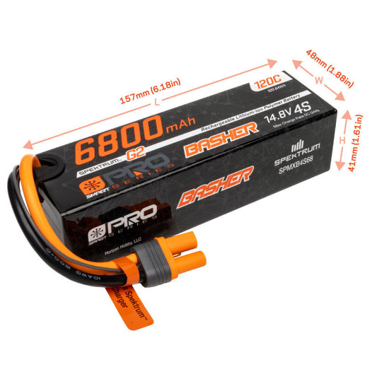 14.8V 6800mAh 4S 120C Smart G2 Pro Basher LiPo: IC5