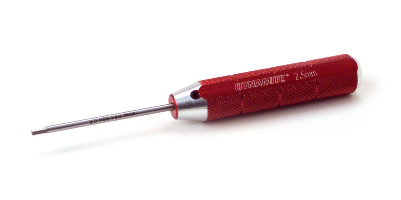 Machined Hex Driver, Red: 2.5mm