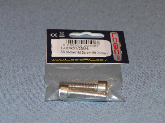 SS Socket Hd Screw M6 25mm Pk2