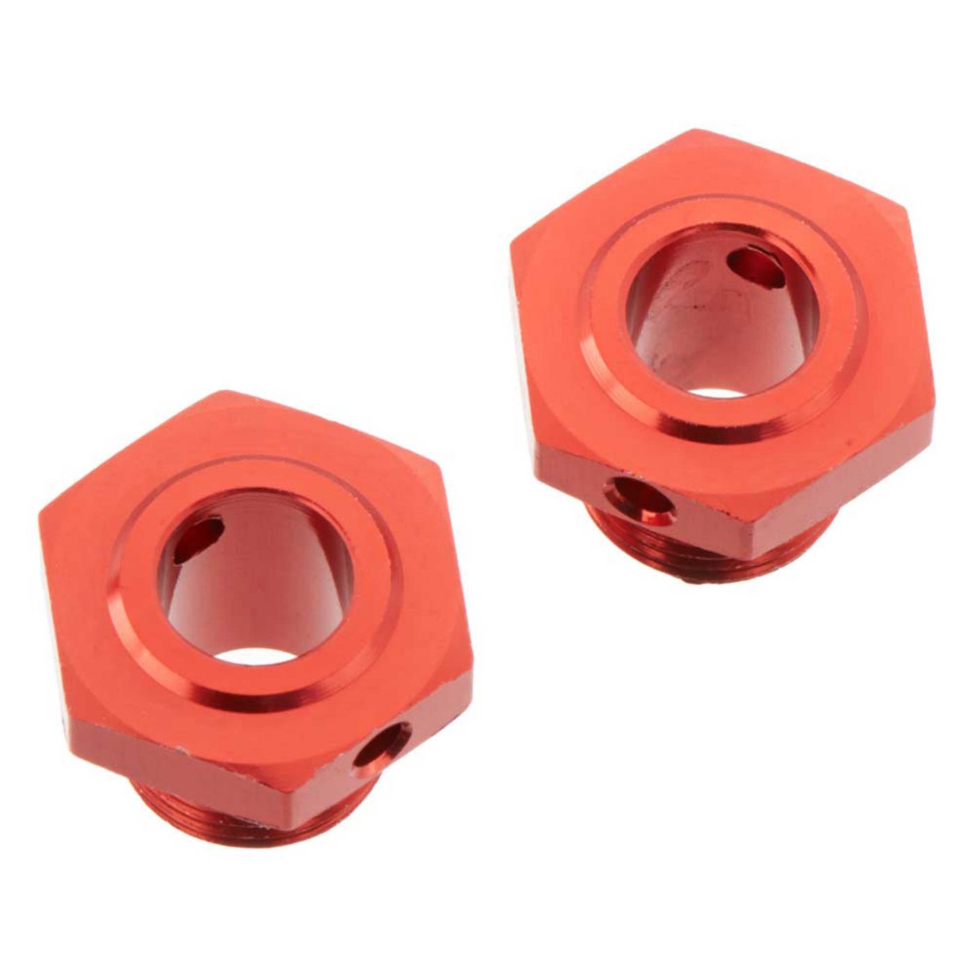 Wheel Hex Aluminum 17mm/13.6mm  Red (2)